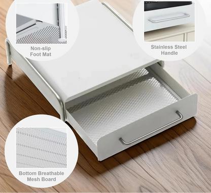 Compact Coffee Pod Drawer Space-Saving K-Cup Holder White