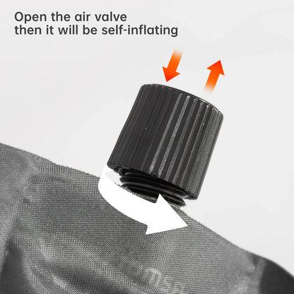 Self-Inflating Camping Mattress with Built-In Pillow Grey