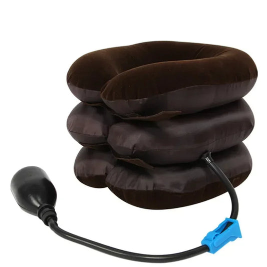 Inflatable Neck Stretcher Air Cervical Traction Device Brown