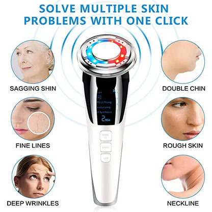 EMS Hot Cold Face Lifting Beauty Device - LED Photon Therapy
