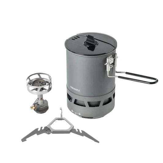 Camping Gas Stove with Pot Burner Grey