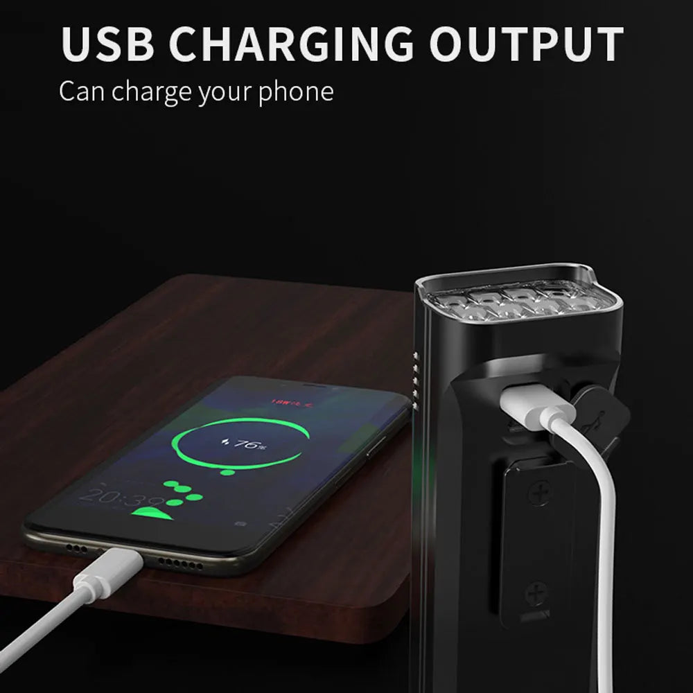 4800 Lumen USB Bike Light Set Black