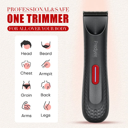 Womens Waterproof Intimate Hair Trimmer Body Groomer Red
