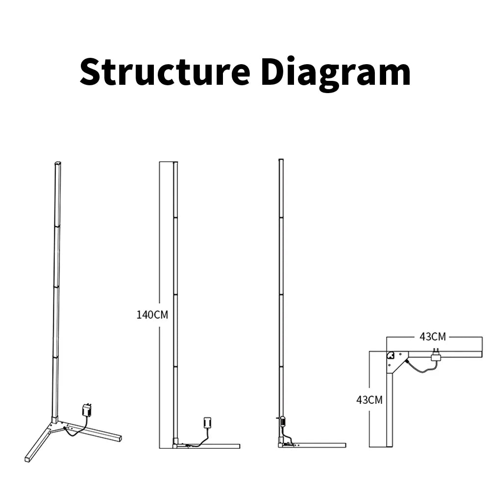 Smart RGB Corner Floor Lamp