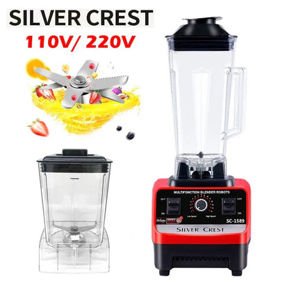 2L Electric Fruit & Food Blender - 15-Speed with Automatic Pulp Ejection