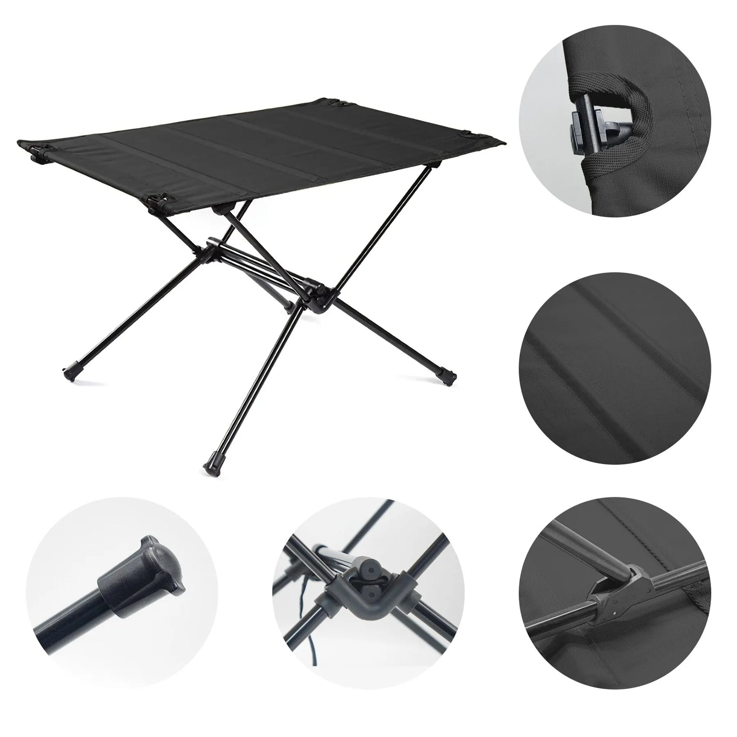 Camping Folding Roll-Up Table Black
