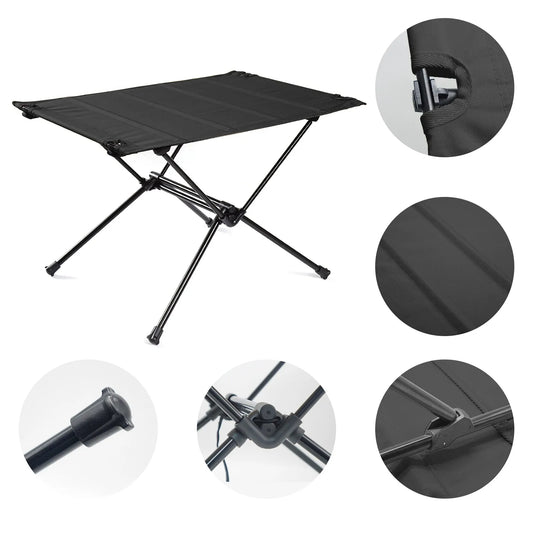 Camping Folding Roll-Up Table Black