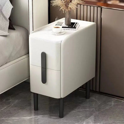 Smart White Bedside Table: Space-Saving & Stylish Storage Solution
