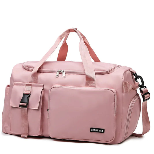 Travel Handbag Dry And Wet Separation Convertible Design Pink