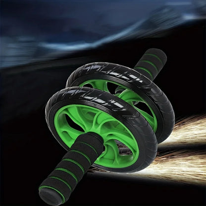 Double-Wheeled Ab Roller Non-Slip Muscle Trainer Green