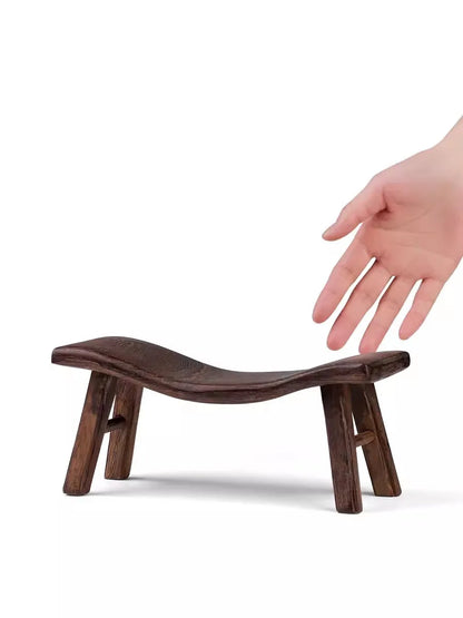 Multi-Functional Solid Wood Sleeping Stool - Chicken Wing Wood Cervical Vertebra Pillow