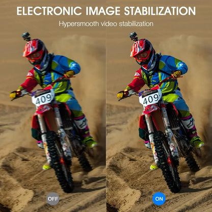 5K Ultra HD Action Camera with Electronic Stabilization Grey