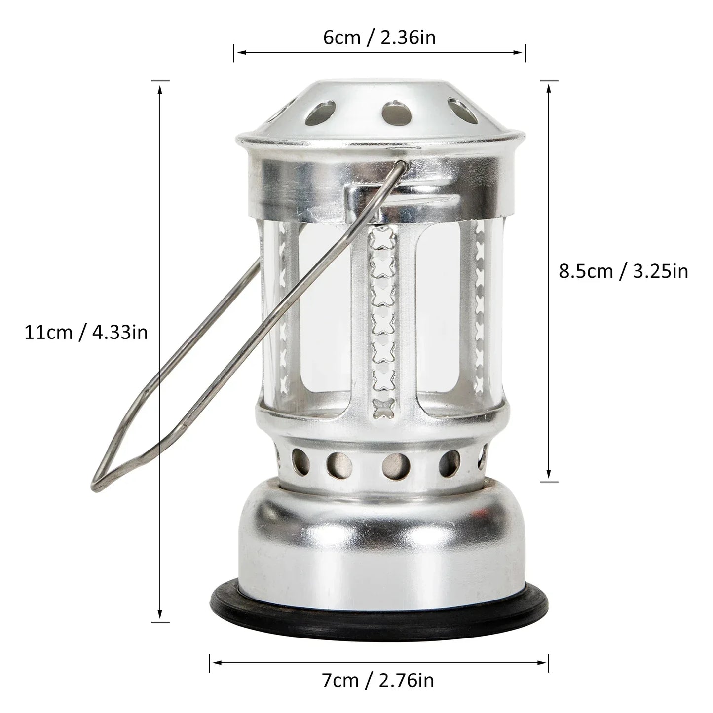 Portable Aluminum Alloy Candle Lantern