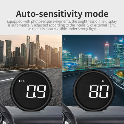 AD B1 HeadUp Display HUD OBD2 Speedometer Gauge Black