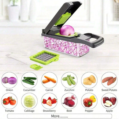 16 Pieces/Set Multifunctional Vegetable Chopper