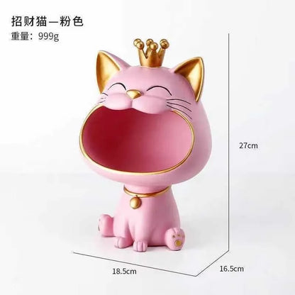 Lucky Cat Resin Porch Key Storage Decoration