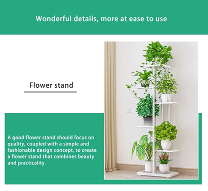 3-Tier Iron Plant Stand for Indoor and Outdoor Use