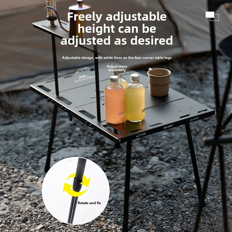 Four Fold Tactical Camping Table Black