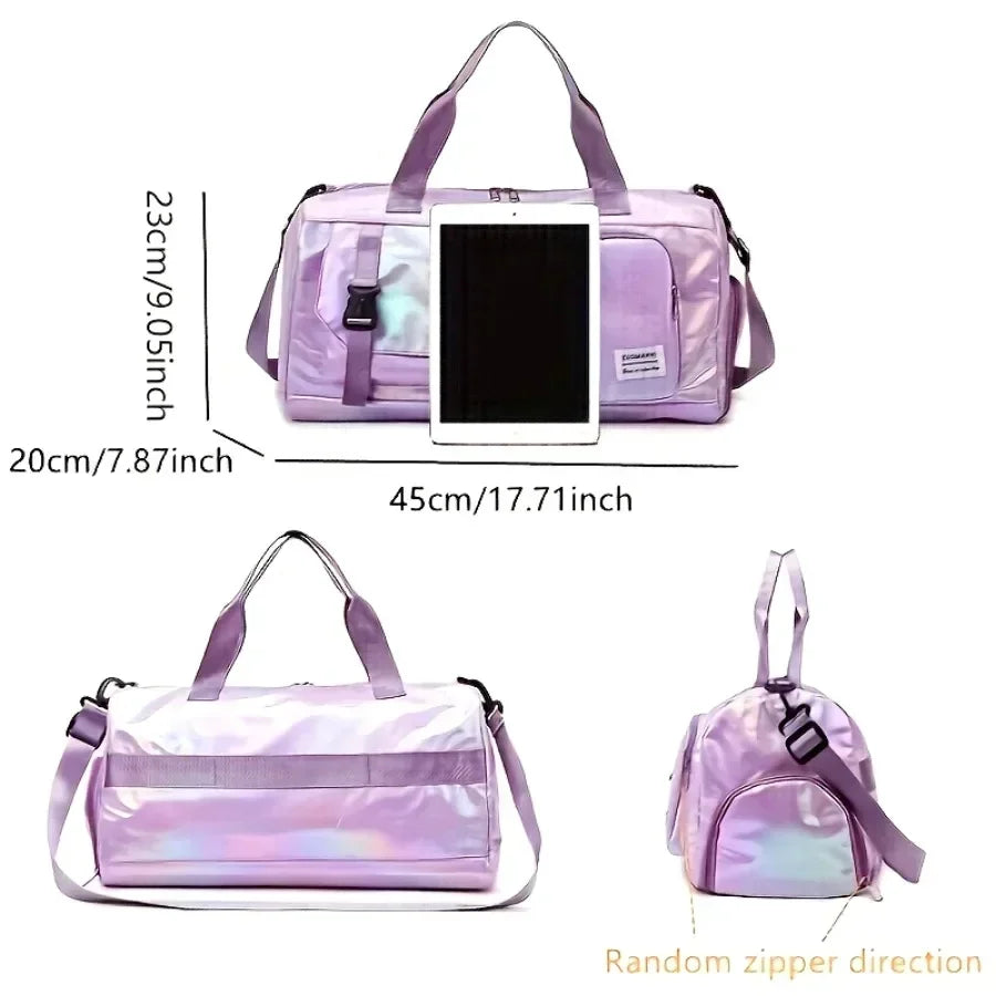 Women's Travel Duffel Bag with Shoe Compartment