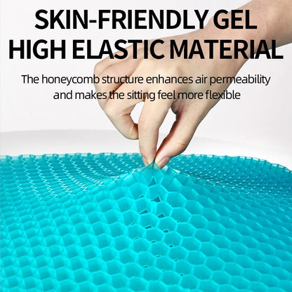 Honeycomb Gel Seat Cushion Breathable Double-Layer Egg Cushion Blue