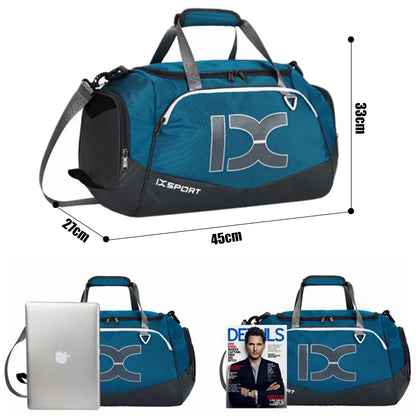 40L Gym Travel Duffel Bag Wet-Dry Separation Blue