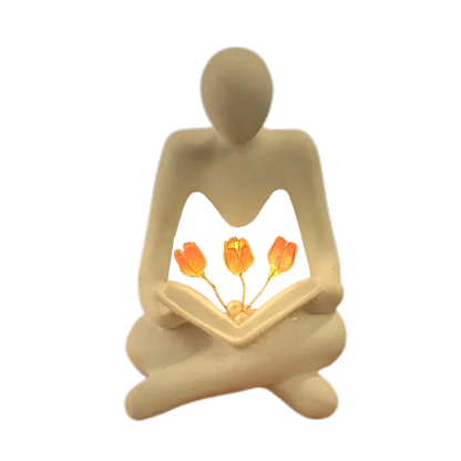 Elegance Illuminated: Abstract Figure Statue Lamp for Stylish Table Decor