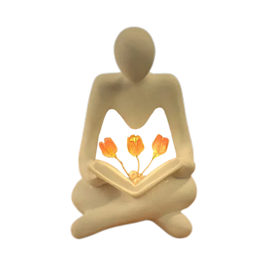 Elegance Illuminated: Abstract Figure Statue Lamp for Stylish Table Decor