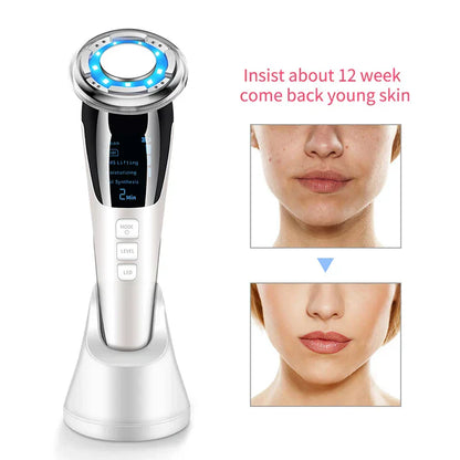 EMS Hot Cold Face Lifting Beauty Device - LED Photon Therapy