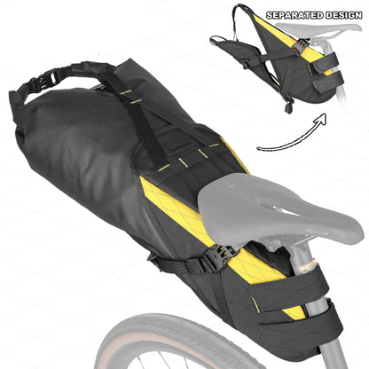 14L Waterproof Bike Saddle Bag Stable Removable Dry Bag Yellow