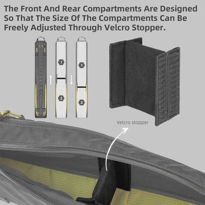 Large Water-Resistant Top Tube Bike 2.1L Extra-Long Frame Bag Yellow