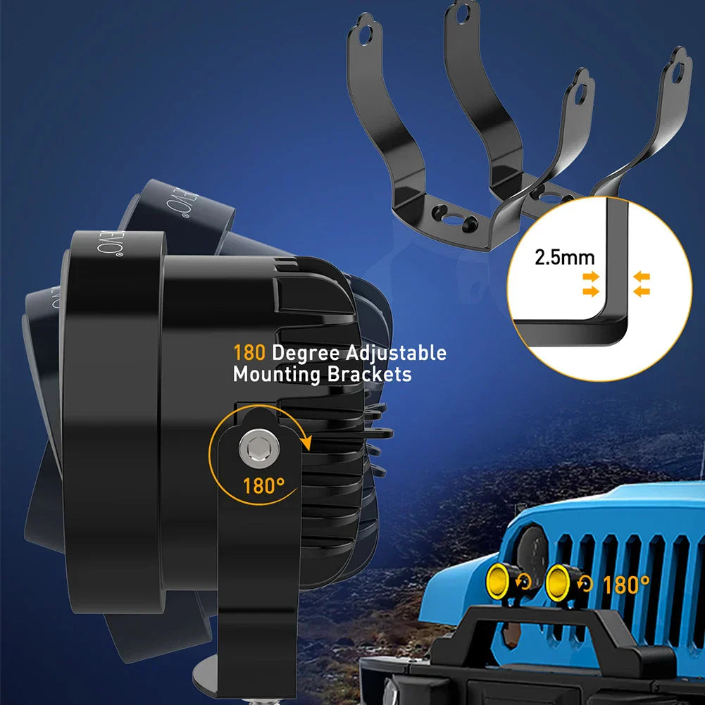 LED Work Light Spotlight 4x4 Offroad 60W 14000lm