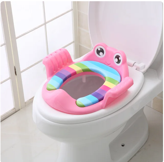 Removable Baby Toilet Training Seat Potties Seat With Armrest Girls Boy Toilet Training Potty Safety Cushion Infant Care- Pink