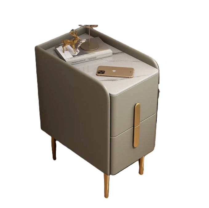 Smart Narrow Nightstand - Wireless Charging, Modern Design