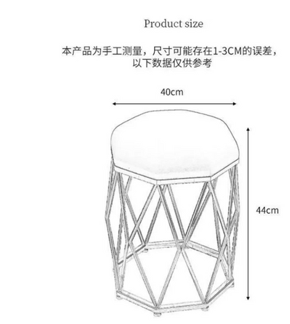 Elegance White Dressing Stool: Chic Makeup & Nail Scrubbing Chair