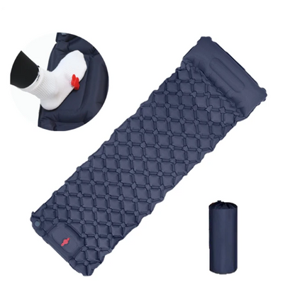 Outdoor Ultralight Camping Sleeping Pad with Built-in Pump and Headrest