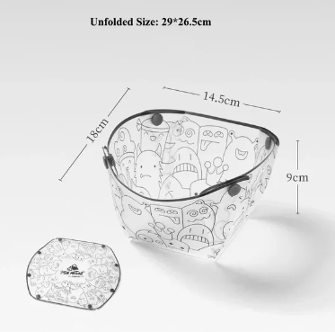 Outdoor Lightweight Folding Tableware Portable Bowl