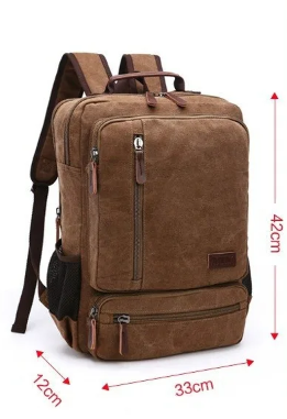 Unisex Large Capacity Vintage Canvas Travel Backpack