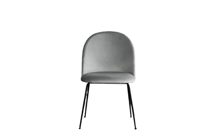 Light Luxury Velvet Dining Chair Modern Leisure Chair with Backrest Grey