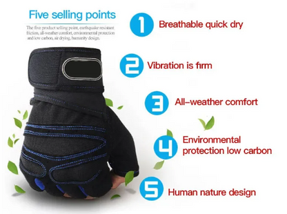 Unisex Gym Gloves with Wrist Support