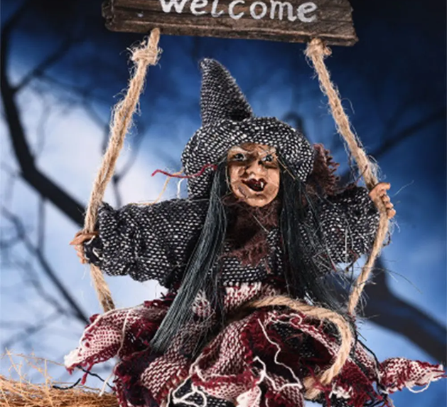 Halloween Hanging Witch Dolls Prop