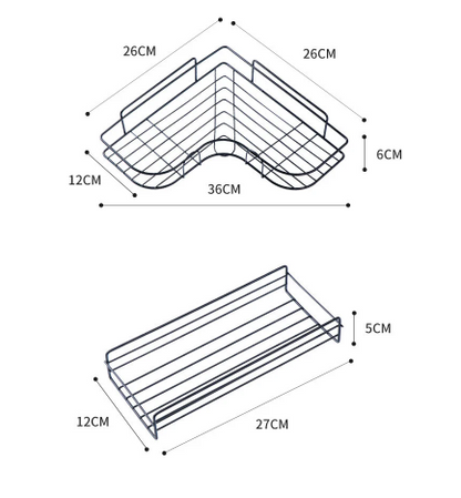 Non-Perforated Triangle Bathroom Shelf