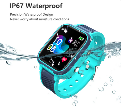 Kids 4G Smartwatch GPS Video Call Waterproof (Blue)