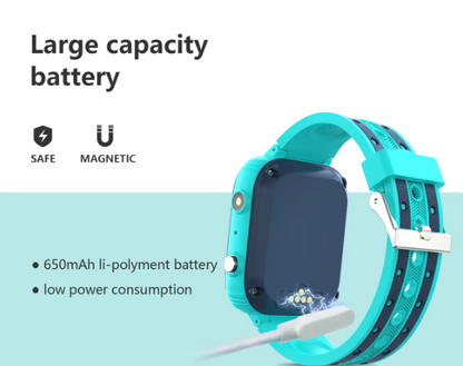 Kids 4G Smartwatch GPS Video Call Waterproof (Blue)