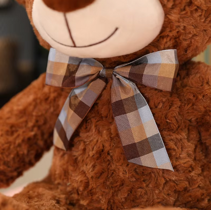 Teddy Bear Plush Pillow (Brown)