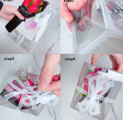 3 Heads Artificial Rose Bouquet Pink Flowers Gift