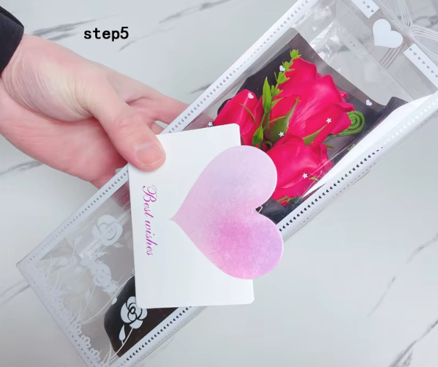 3 Heads Artificial Rose Bouquet Pink Flowers Gift