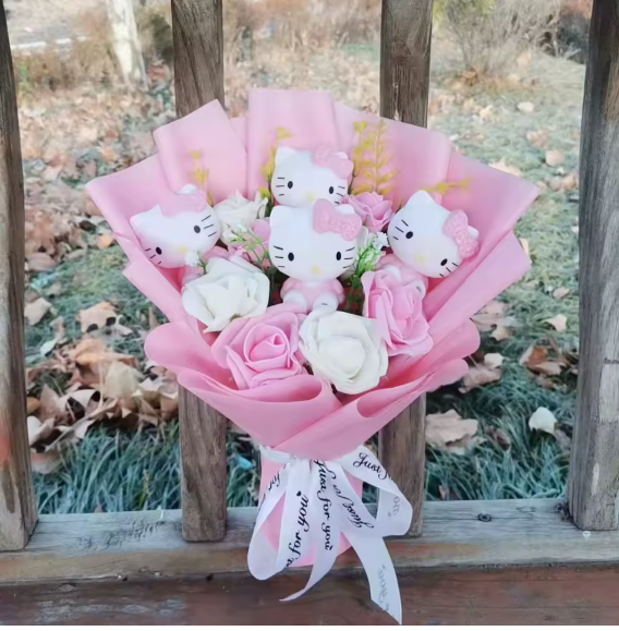Kawaii Hello Kitty Cat Dolls Bouquet