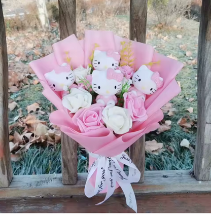 Kawaii Hello Kitty Cat Dolls Bouquet