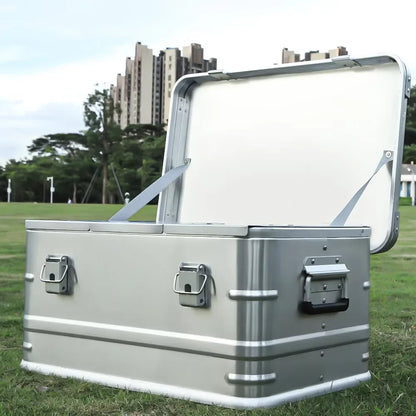50L Outdoor Aluminum Alloy Storage Box Silver