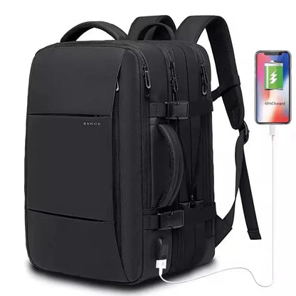Expandable Travel Backpack Black